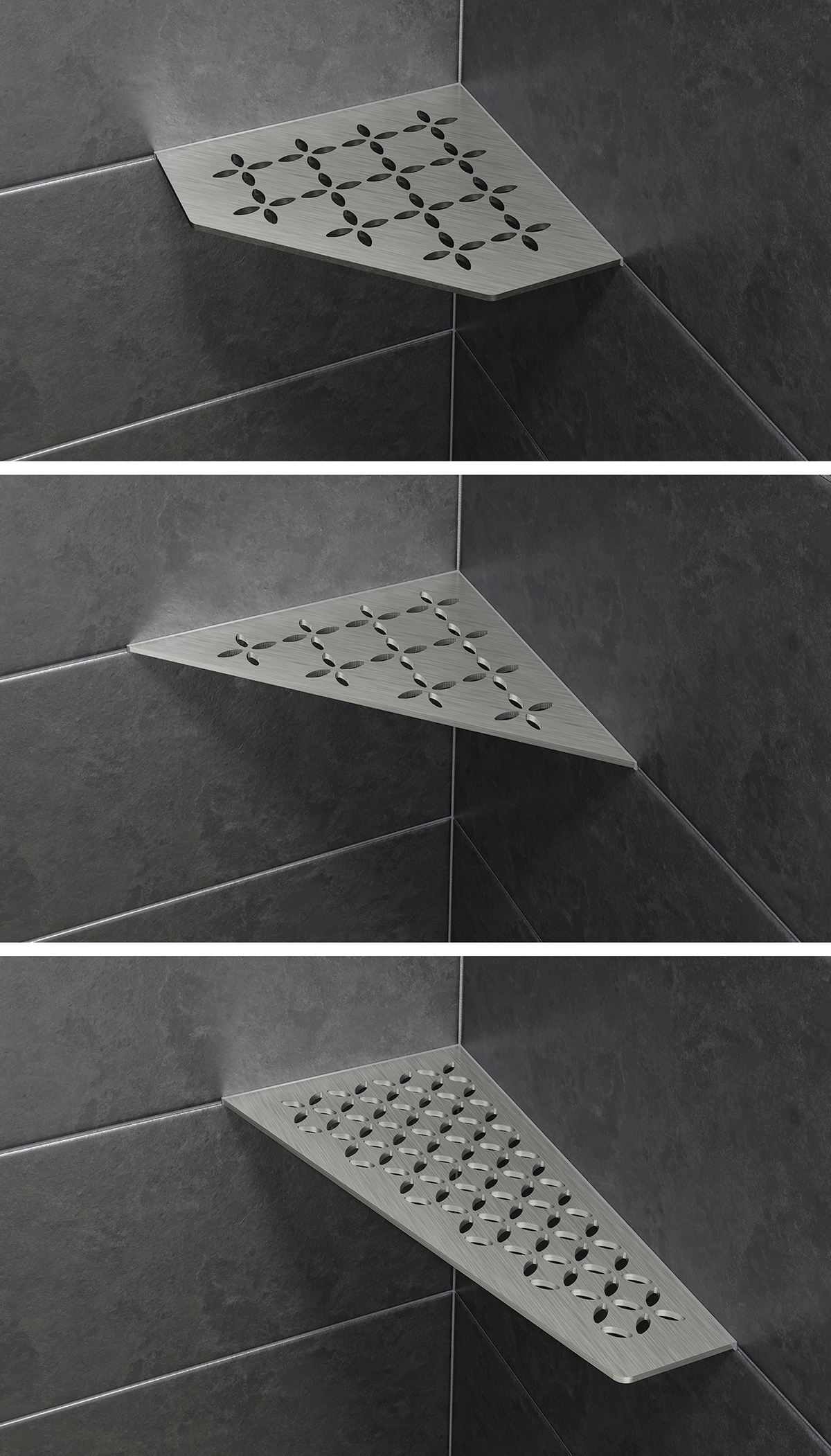 Schluter unveils brushed stainless steel shower shelves - TileLetter