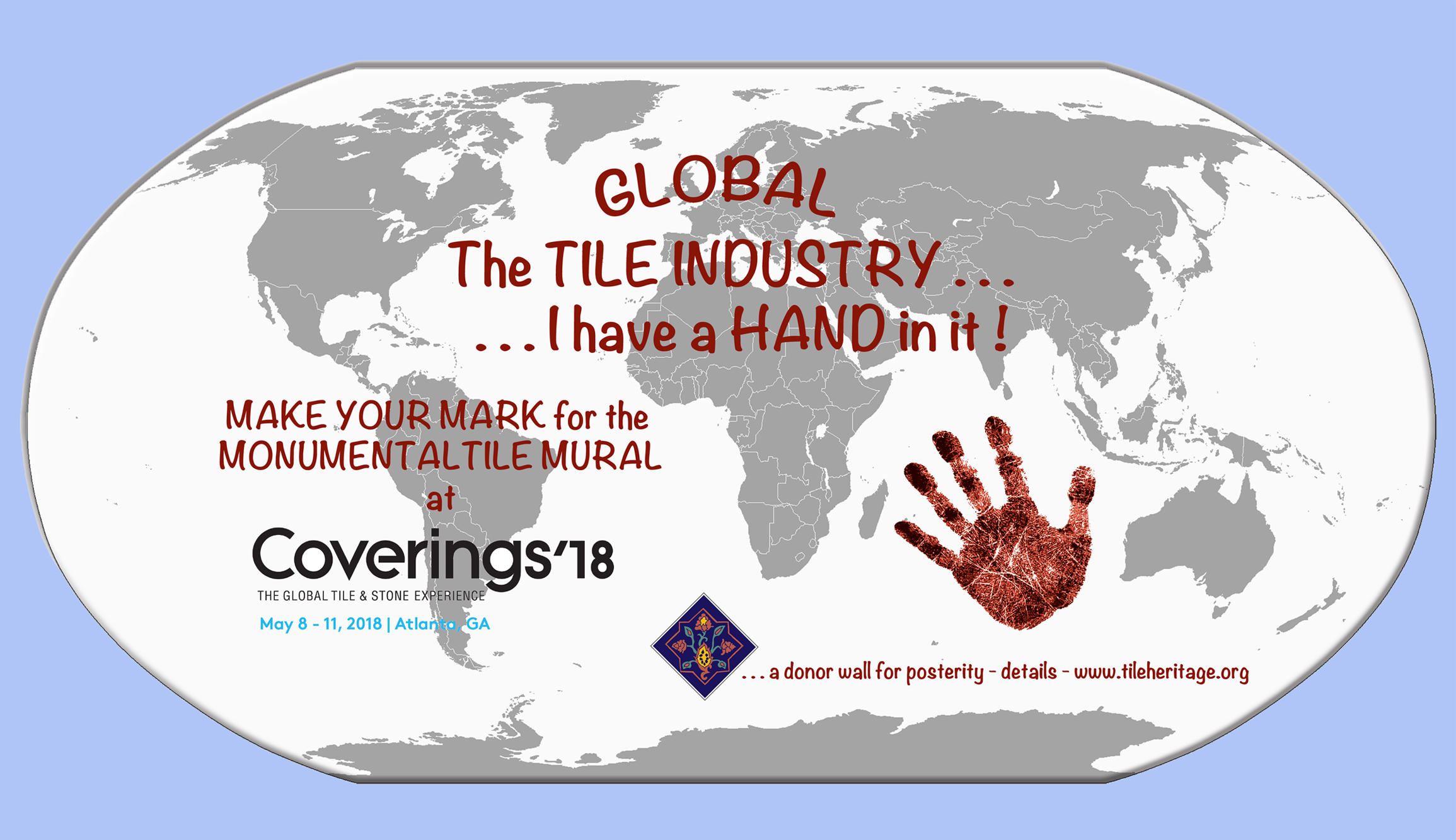 Global Monumental Hand Print Mural sign