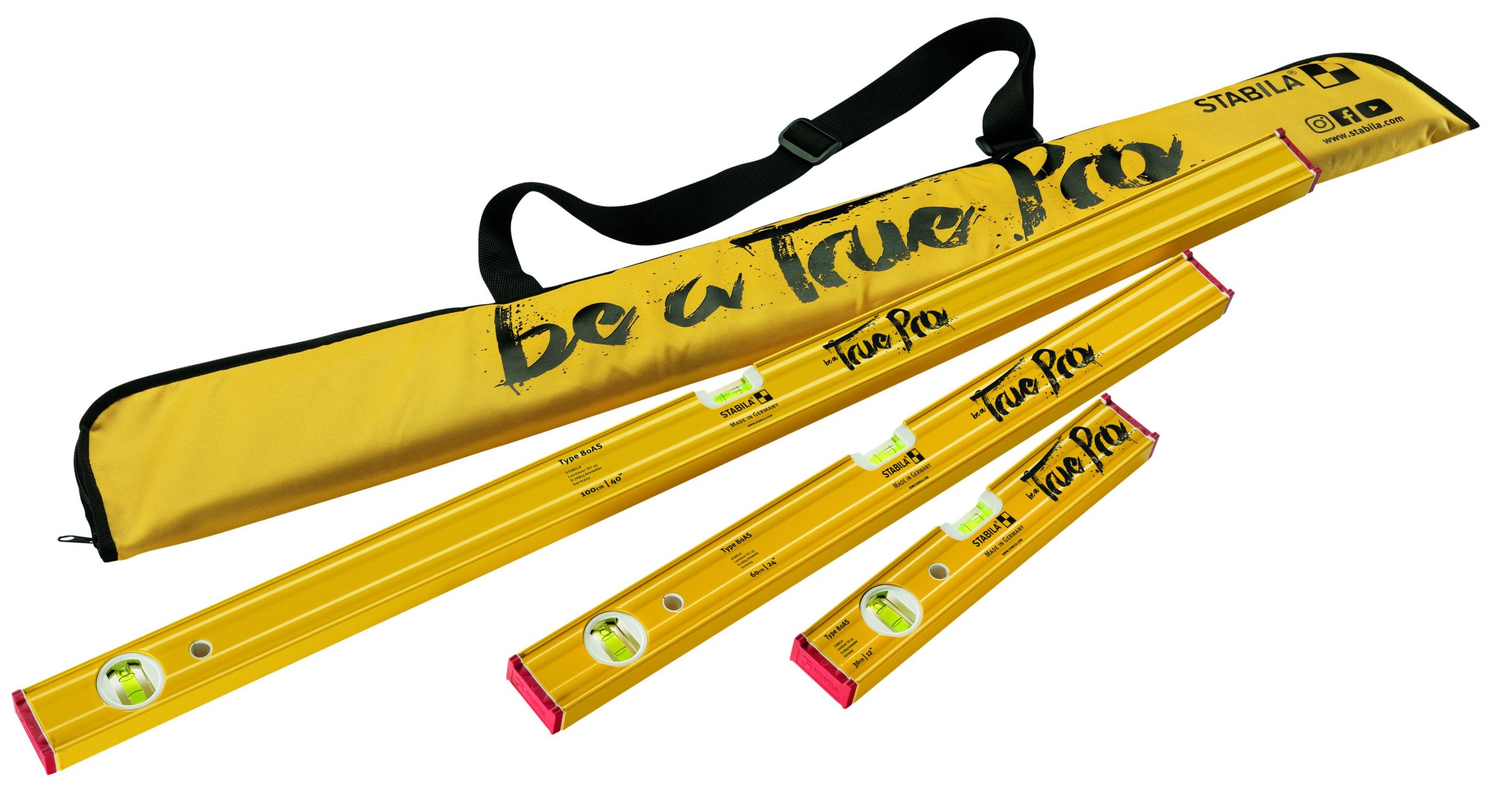 Stabila offers three limitededition professional spirit levels in the