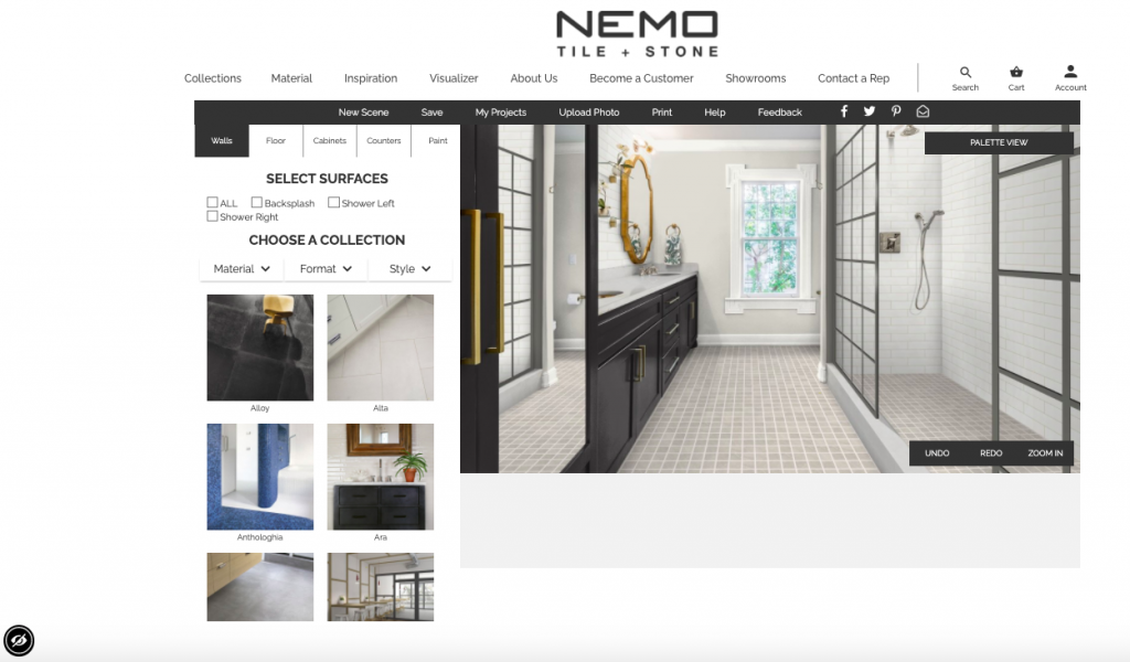 screen shot of Nemo Tile + Stone Visualizer